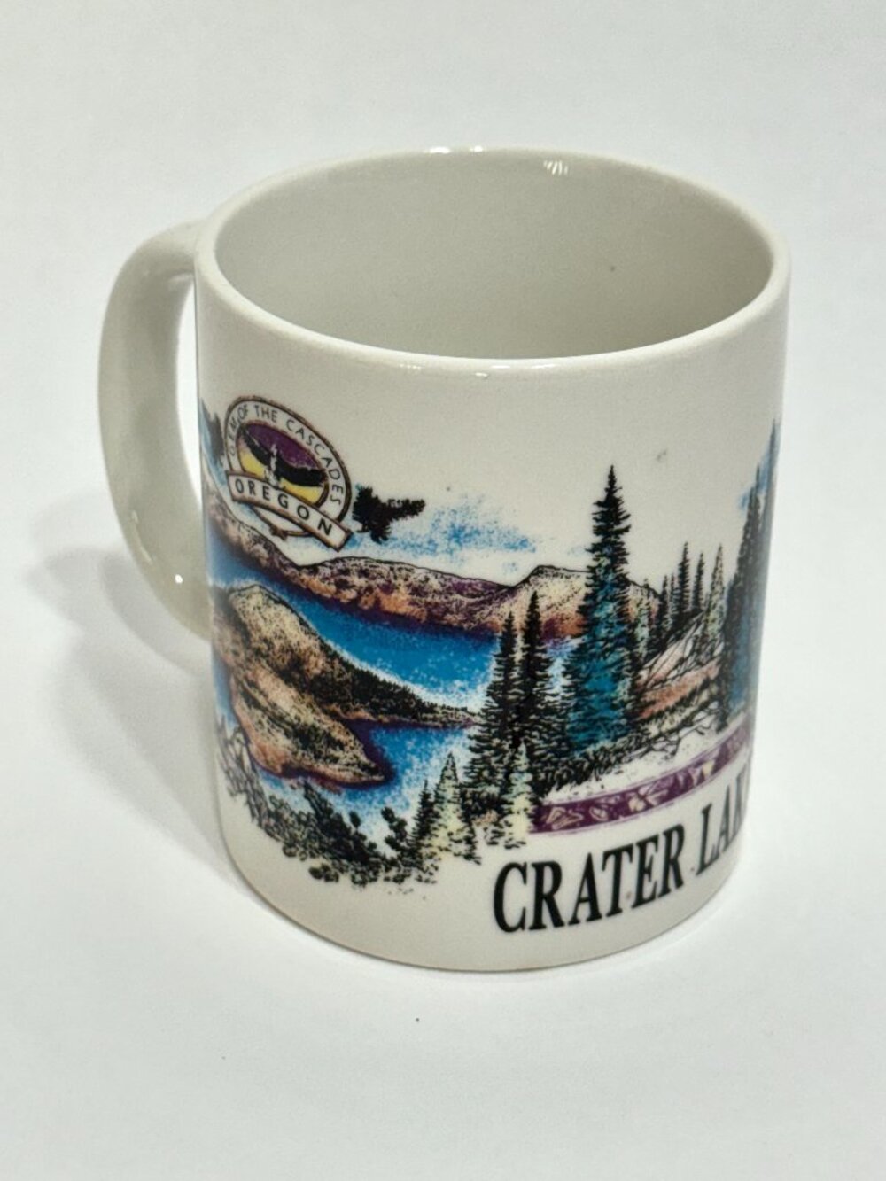 Vtg Crater Lake National Park Coffee Mug Oregon Nature Travel Souvenir San Segal